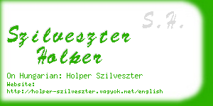 szilveszter holper business card